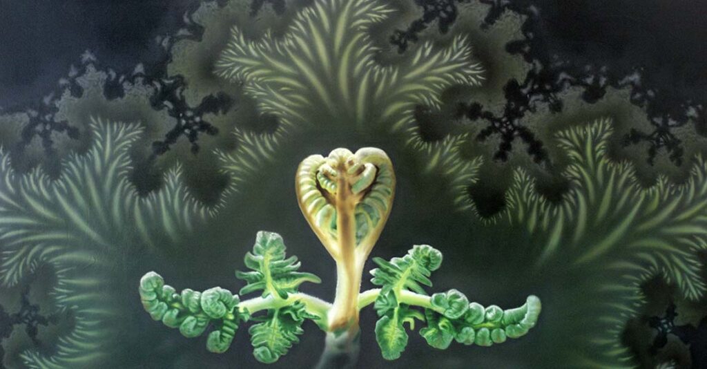Unfolding Golden Fractal Fern